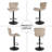 Pet-Friendly Adjustable Height Swivel Bar Stool with Back, Scratch-Resistant Tech Fabric, Footrest and Black Metal Base – Durable Bar Chair for Kitchen Island, Dining Bar, Cat & Dog Owners-370127098-370127099