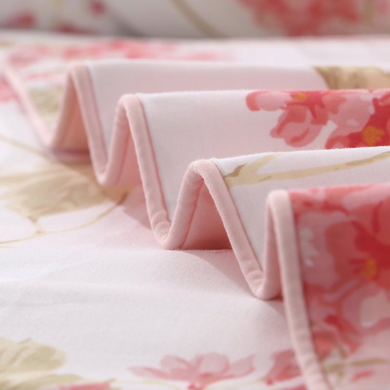 LISSTHER Luxury Cotton Duvet Cover Bedding Set, King Duvet Cover + 2 King Shams, Red Floral