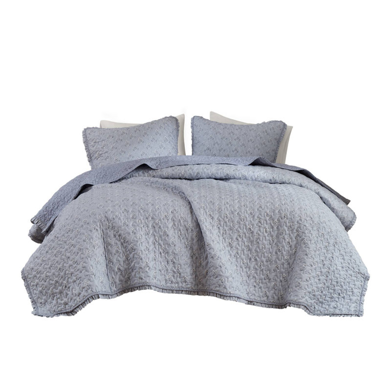 Ensemble de literie de style campagnard avec bordure à volants, très grand polyester