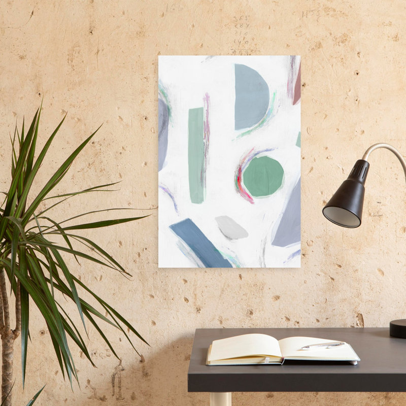 Terrazzo I Abstract Geometric Modern Art, 24" H x 16" W