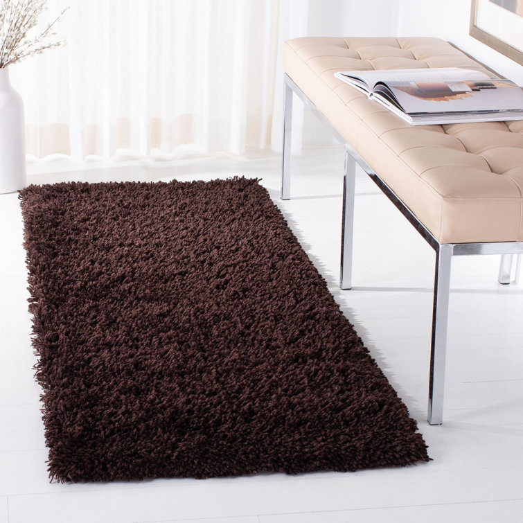 Assar Modern Handmade Shag Chocolate Area Rug