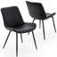 Ensemble de 2 chaises de salle à manger, chaise d'appoint de salle à manger rembourrée en cuir synthétique pour la cuisine, la salle à manger, le salon, la réception, les chaises d'invité de bureau et l'extérieur-1194496623-1194496618