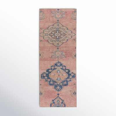Machine Washable Pink/Blue Rug