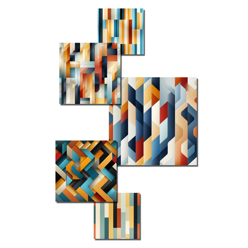 Coissy - Ensemble d'art mural abstrait de 5