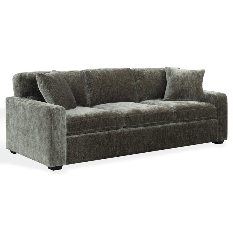 Vasquez Chenille 3 Seat Sofa, Dark Green