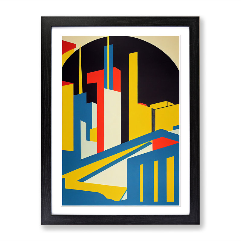 The Abstract Architecture No.2 Skyscraper - Single Picture Frame Print, Black Framed, 64cm H x 46cm W x 2cm D