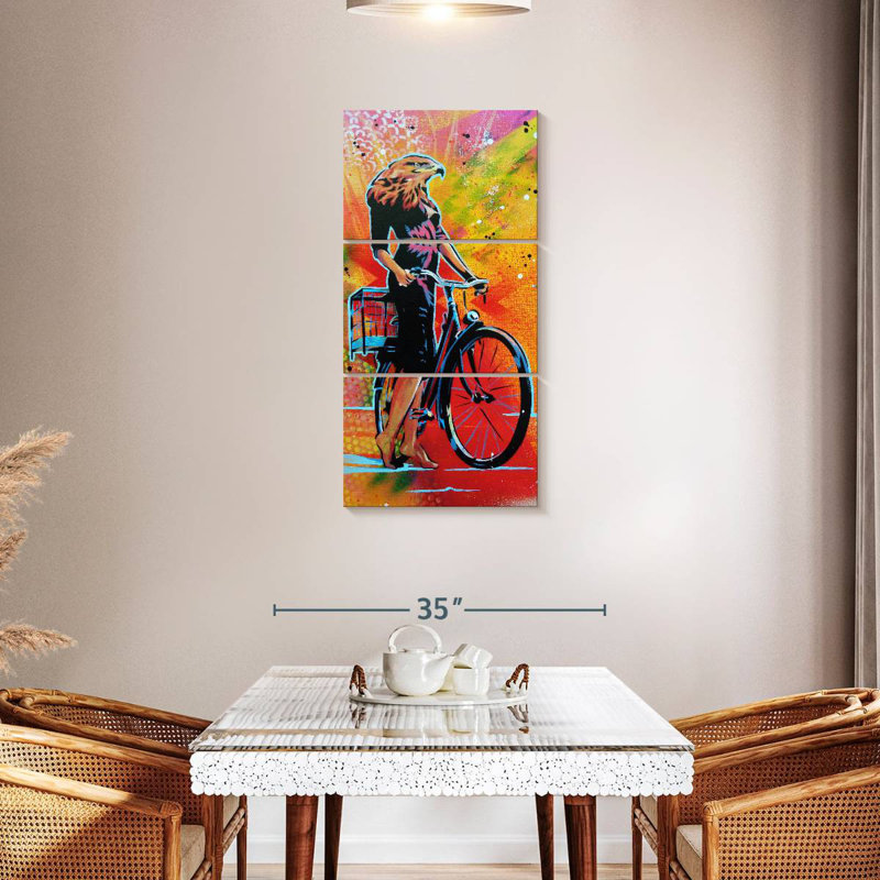 Cycle Roaring, 44" H x 21" W