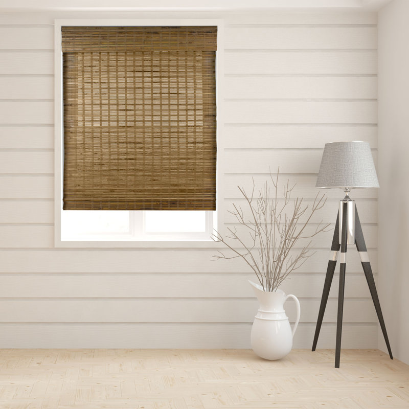 Dali Native Cordless Sheer Bamboo Roman Shades with Valance