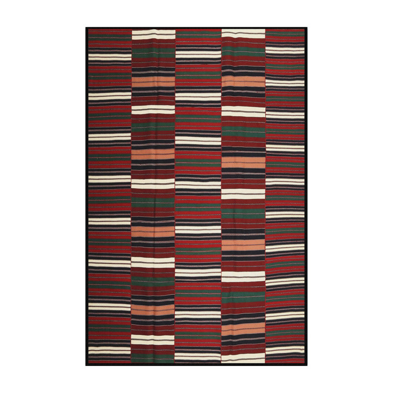 Tapis brun contemporain, Rectangle 2 pi x 5 pi