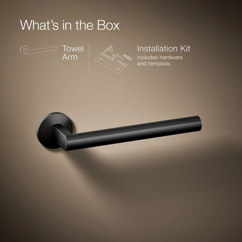 Components™ Towel Arm, Matte Black