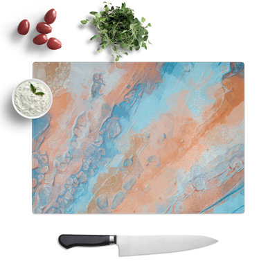 Glass Missing You in Abstract Chopping Board