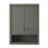 Armoire de rangement de salle de bain murale 24 po avec 2 portes, tablette réglable et tablette ouverte