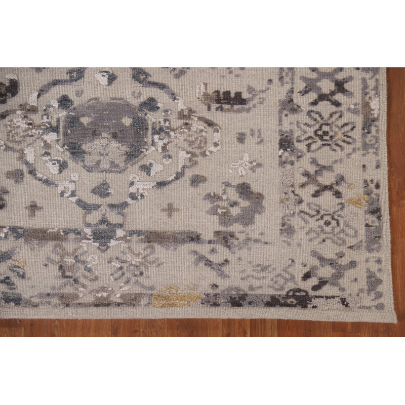 Tapis abstrait fait à la main 6 x 8