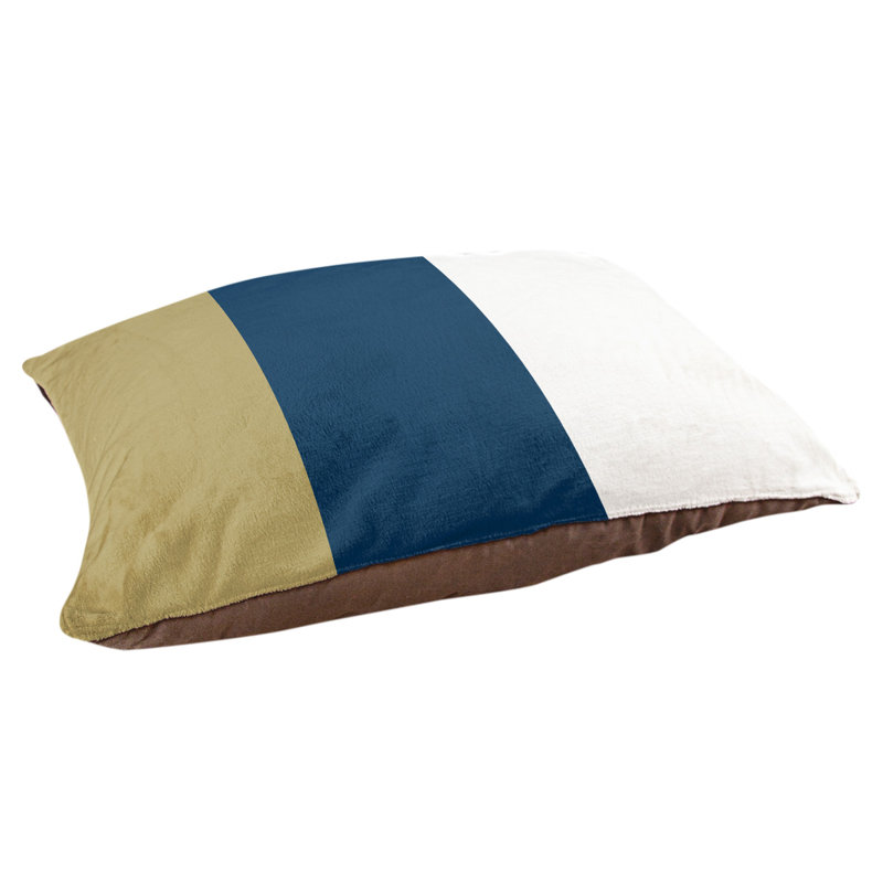 Coussin Golden State, Moyen (l 28 po x P 18 po x H 6 po), Doré / milieu bleu