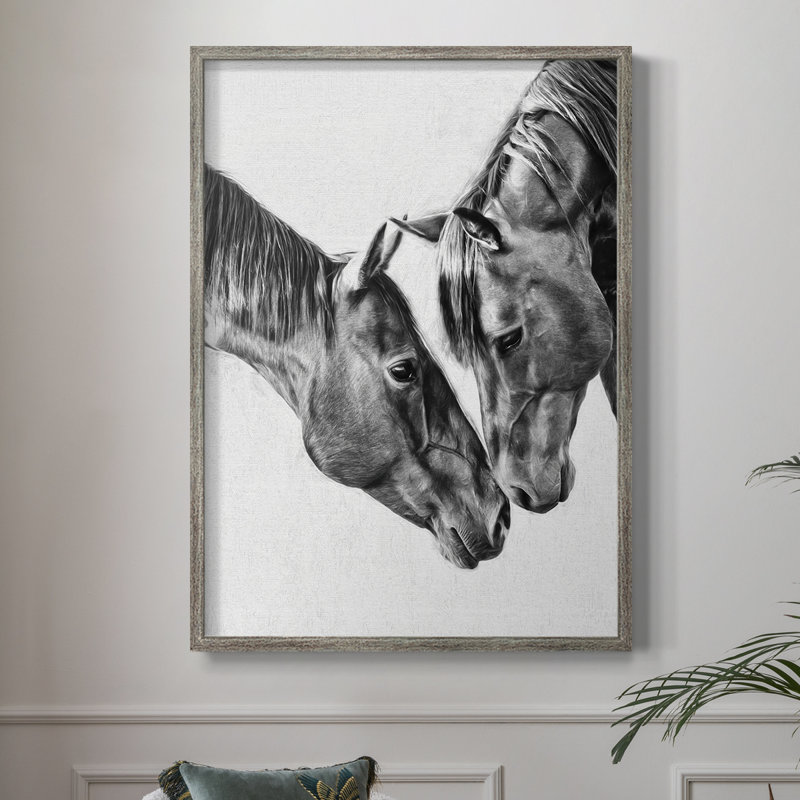 «Equine Portrait VI», reproduction encadrée - bois massif, H 11 po x l 9 po