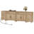 Scarlett 100.8" W Solid and Manufactured Wood TV Stand-414886189