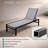 Kozyard Outdoor Chaise Lounge, Aluminum Frame and Gray Textilene Fabric, Adjustable Reclining Patio Lounger for Poolside, Sunbathing & Backyard -1741652584