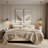 Botanical Leaves Linen 100% Cotton 3-Piece Full/Queen Quilt Set-125545997-125545996