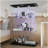Versatile Tempered Glass Display Cabinet With Battery-Powered Light And Adjustable Feet For Stable Placement On Uneven Ground, Ideal For Storage And Showcase.-1989898030-1986684155