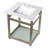 Quadras Ceramic Rectangular Console Bathroom Sink with Overflow-49610564-49617703
