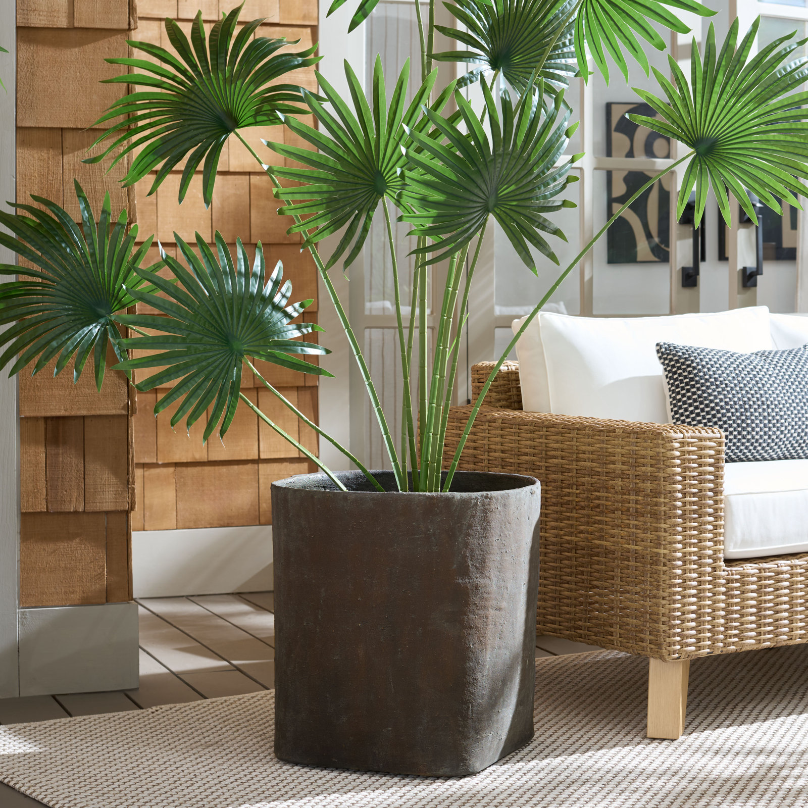 20" Pot Planter, Brown