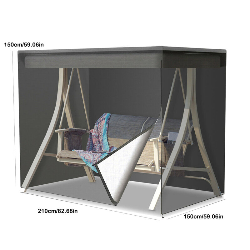 Garden Swing Cover, 3-Seater Hammock Shade Waterproof Chair Cover, 82 in. x 59 in.