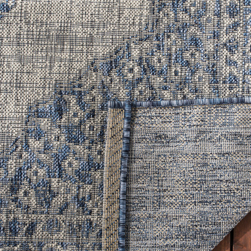 Auburn Light Grey/Blue Indoor/Outdoor Rug, Rectangle 160 x 231 cm