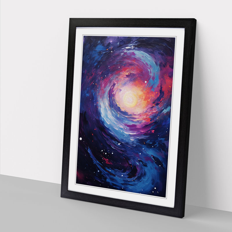 Single Picture Frame Print on Wood, 34cm H x 25cm W, Black Framed