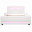 Lit plateforme tapissier avec tiroir, DEL et USB-124851111-124851110