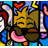 Best Friends, limited edition giclee on canvas, Jozza 32X34 signed, un-stretched