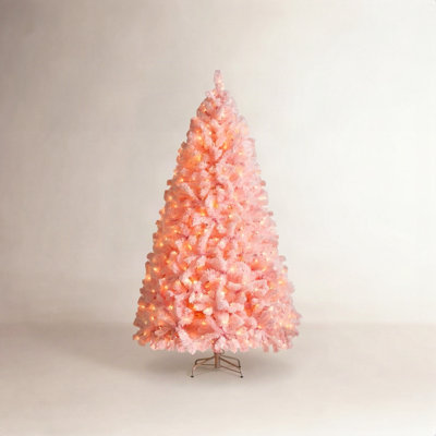 Frosted Pre-Lit Fir Christmas Tree