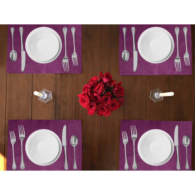Napperons en faux jute, Fuchsia