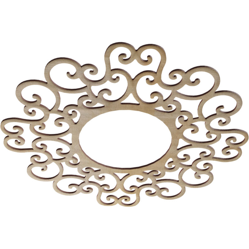 Médaillon de plafond en bois de bouleau Reims 30 pi x P 11 1/2 po x T 1/4 po Reims, Hickory, H 26 po x l 26 po x P 0,25 po