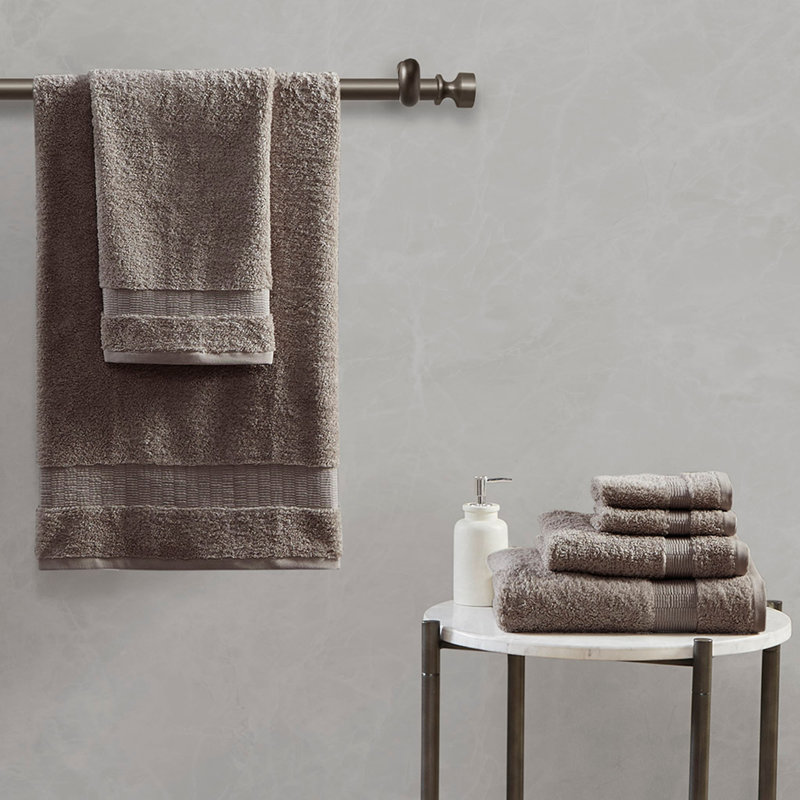 Egyptian Cotton 6 Piece Towel Set, Taupe