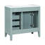 Meuble-lavabo moderne 36 po avec lavabo en céramique à finition solide-1178119797
