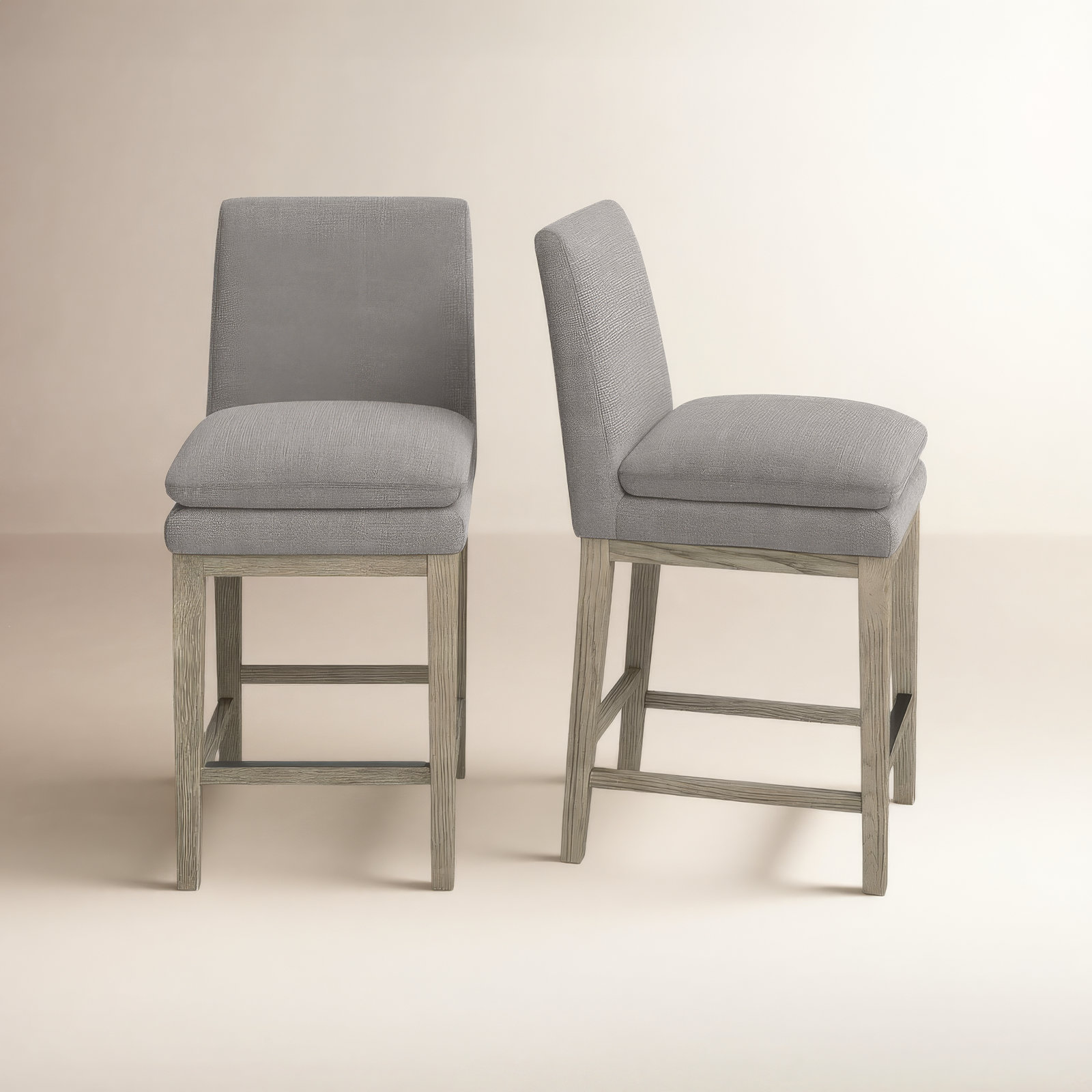 Bethea 26" Bar Stool, Effie Flint Performance Linen