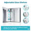 65mm W 60mm H Medicine Cabinet Mirror 3 Adjustable