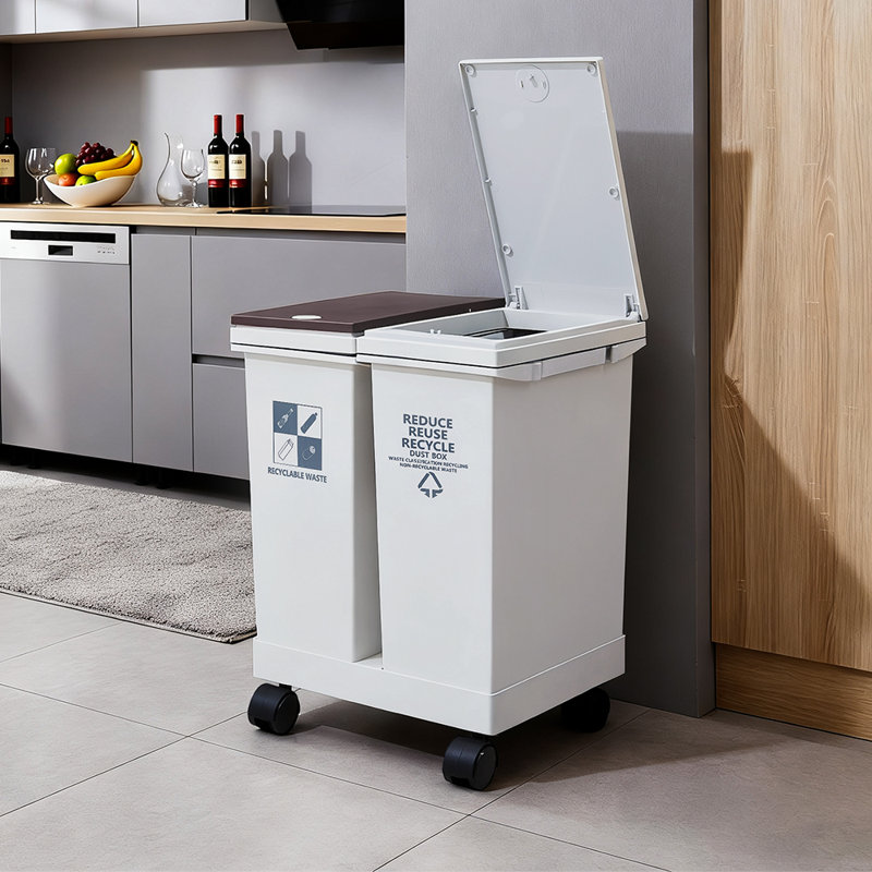 Plastic Touch Top Waste Bin, 40 L