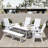 Laguna Rectangular Outdoor Dining Table Umbrella Hole , 71 " W 37 " D-1750438475