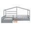 Lit plateforme House avec trois tiroirs de rangement-121082680