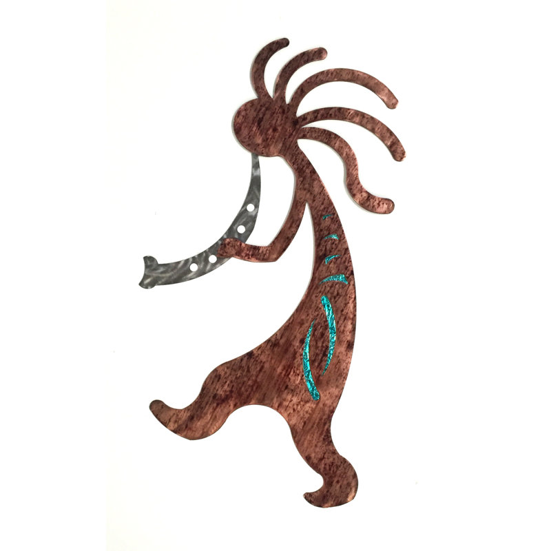 Meyerdirk Art, art mural musical sud-ouest en acier - Koko Jo bleu sarcelle, Sarcelle