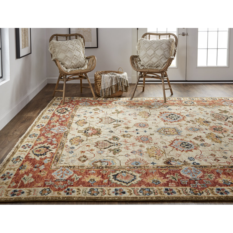 Longworth Hand Knotted Wool Oriental Indoor Rug, Rectangle 7'9" x 9'9"