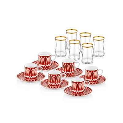Ensemble de 12 tasses à café Lelana