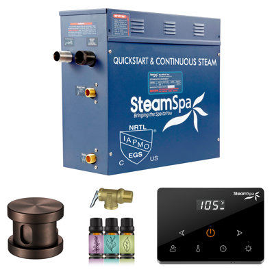 Oasis Series 4.5KW Steam Bath Generator With Continuous Steam Plus Fully Wireless Handheld Control