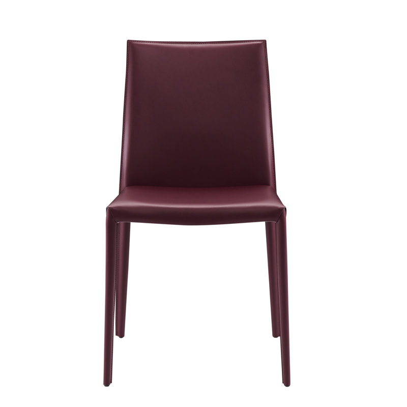 Chaise rembourrée en cuir Kurland Sperazza, Chianti