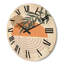 Horloge murale abstraite géométrique soleil et lune avec feuille I-63903047