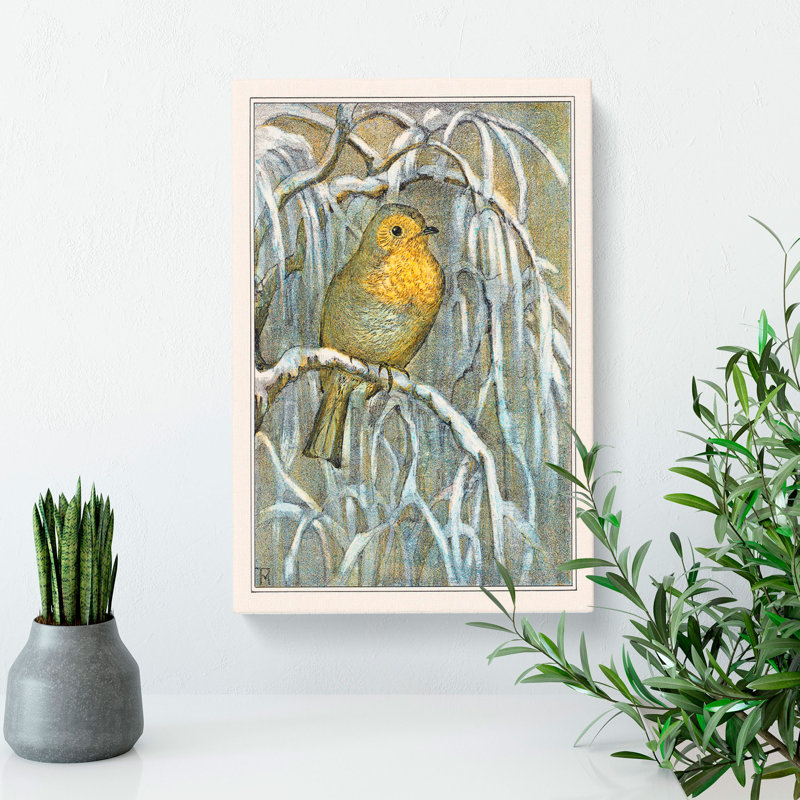 Robin Bird by Theo Van Hoytema - Wrapped Canvas Painting, 50cm H x 35cm W x 3cm D