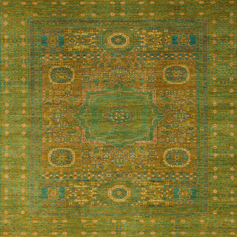 Tapis abstrait moderne 1327, Carré 5 pi