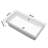 28"X14" White Ceramic Rectangular Undermount Bathroom Sink With Overflow
