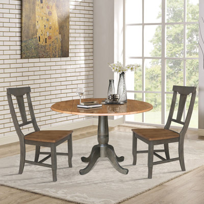 2 - Person Solid Wood Solid Wood Top Pedestal Dining Set